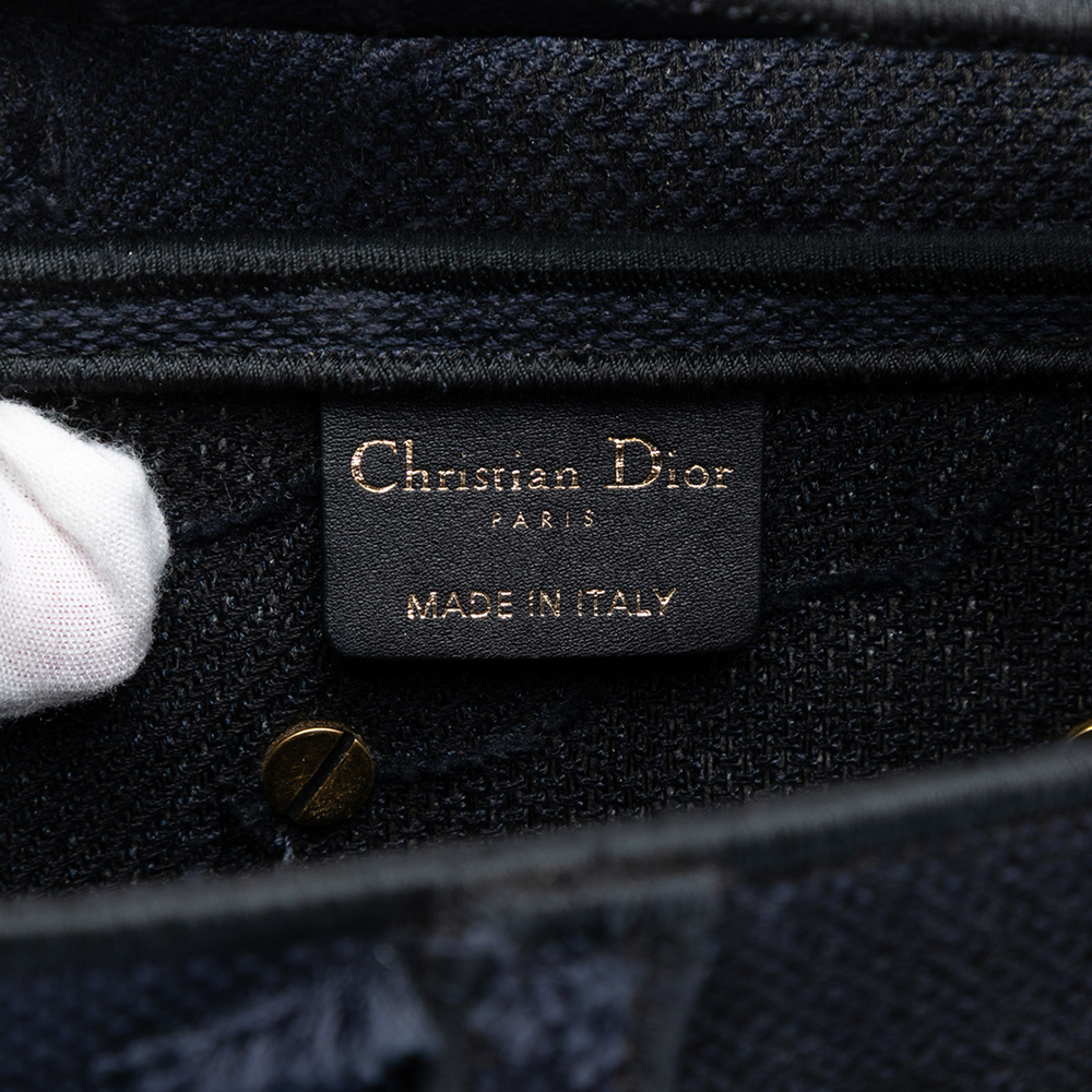 Pre-Loved Dior Canvas Embroidered Camouflage Saddle Bag - Picture 5 of 7